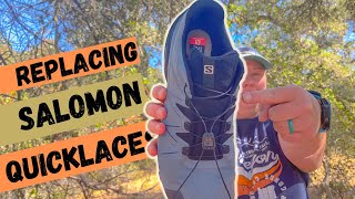 HOW TO Relace Salomon Shoe Using the Salomon Quicklace Replacement Kit  Salomon Quicklace Tutorial [upl. by Nirrat]