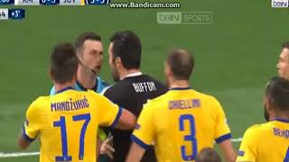 DRAMA Micheal Oliver GBuffon Red Card PENALTY TO REAL MADRID 11042018 [upl. by Heins263]