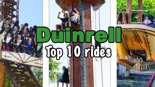 Top 10 rides at Duinrell  Wassenaar Netherlands  2022 [upl. by Marinelli]