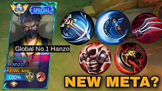 HANZO CRITICAL BUILD WITH REVAMPED ITEM  New meta for hanzo  MLBB [upl. by Pazia]