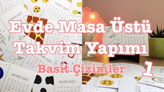 Masa Üstü Takvim Yapımı 1  Evde Kendi Masa Takvimini Yap  Basit Çizimler DIY Kendin Yap [upl. by Howlond]