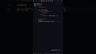 Master the FACTORIAL python recursion method [upl. by Annice5]