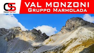 VAL MONZONI  GRUPPO MARMOLADA rif Vallaccia Taramelli e Passo Selle [upl. by Agretha]