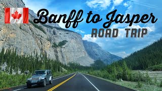 DRIVING FROM BANFF TO JASPER CANADA [upl. by Thurmann]