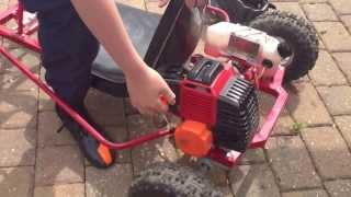 How To Start A 2 Stroke Go Kart [upl. by Towill925]