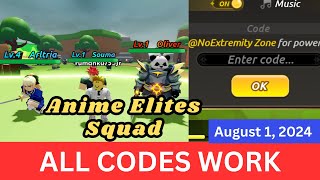 All CODES WORK Anime Elites Squad ROBLOX August 1 2024 [upl. by Zitella718]