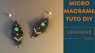 Tuto MicroMacramé DIY  Boucles dOreilles quotValentinequot [upl. by Amzaj]