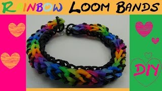 DIY Rainbow Loom Bands mit tollem Muster [upl. by Lexine]