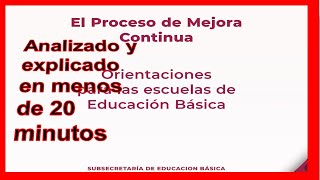 El Proceso de mejora continua explicado en menos de 20 minutos [upl. by Ecaidnac]