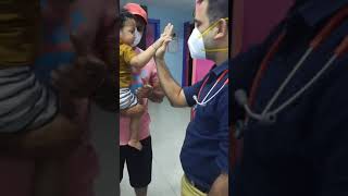 pulled elbow in a child and Manual reduction [upl. by French]