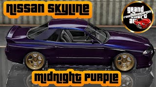 GTA 5 Real Life Paint Job quotGTR R34 MIDNIGHT PURPLEquot Modded Crew Color with HEX CODE [upl. by Narcissus814]