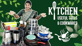 30 Useful Kitchen Tools amp Products  My Cookware Collection  Karthikha Channel Vlog [upl. by Castle]