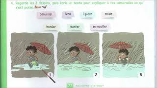 Livre de français 5 ap 2 g pages 77 et 78 gouttes gouttelettes de pluie [upl. by Aihsit48]