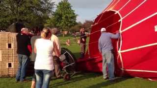 Hot Air Balloon Inflation and Launch  Royal Victoria Park Bath [upl. by Yeslehc]