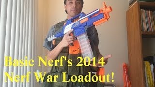 Basic Nerfs 2014 Nerf War Loadout MOLLE Version [upl. by Deb]