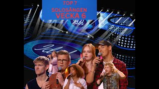 IDOL SVERIGE MY TOP 7 VECKA 6  SOLOSÅNGEN 2024 [upl. by Ydnat136]