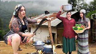 Rural Life of Iran  Crafting Traditional Fesenjoon with Negin amp Marjan 🌧️🍂Village Cooking [upl. by Esteban]