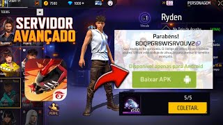 COMO BAIXAR E JOGAR NO SERVIDOR AVANÇADO DO FREE FIRE 2024 COMO COLOCAR O CÓDIGO [upl. by Prem]