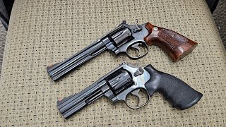 Smith amp Wesson 586 4 inch vs 6 inch 375 magnum [upl. by Adihsar]