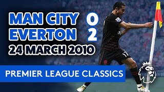 CAHILL  ARTETA STUN MANCINIS CITY  MAN CITY 02 EVERTON 24 MARCH 2010  PREMIER LEAGUE CLASSICS [upl. by Neillij925]