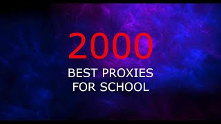 2000 Proxies for School Chromebooks WORKING [upl. by Siuqram]