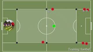 exercice passe et déplacement football  niveau 1 [upl. by Arihsan]