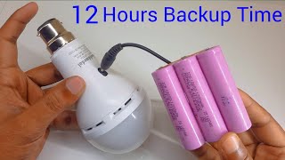 Rechargeable Led light backup Time increase 1 to 12 hours use 3Lithium Battery [upl. by Jenne240]