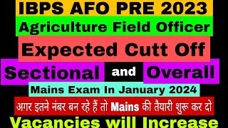 IBPS AFO Pre 2023 Expected Cutt Off Agriculture Field Officer [upl. by Sudderth]