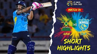 Highlights  St Lucia Kings vs Guyana Amazon Warriors  CPL 2022 [upl. by Ariay75]