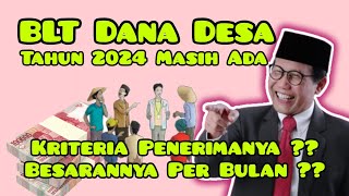 BLT Dana Desa Tahun 2024 Masih Ada Di Permendesa No 13 Tahun 2023 [upl. by Fuld712]