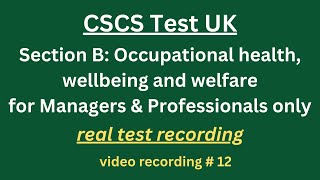 CSCS Test UK 2024  CSCS Card UK  CSCS Test for Managers amp Professionals 12 occupationalhealth [upl. by Atinehc202]