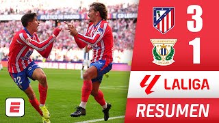 Atletico de Madrid sufrió con Leganés pero sacó los 3 puntos Goles de Sorloth y Griezmann  La Liga [upl. by Anesuza]