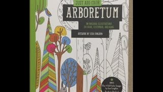 Just Add Color Arboretum 30 Original Illustrations to Color flip through [upl. by Euqinehs]