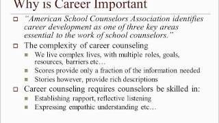 Chapter 1 Introduction to Career Counseling and Development [upl. by Araec]