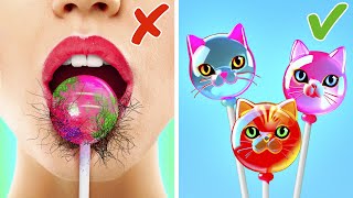 Piruleta de Gato Loco 🍭 Las Mejores Manualidades de Barbie y ASMR DIY [upl. by Chassin]