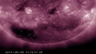 Square Hole In Sun Blows HighSpeed Solar Wind  Video [upl. by Cassandra586]