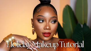 Holiday Makeup Glam Tutorial  Tamara Renaye [upl. by Annahavas]