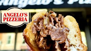 The MOST mouthwatering Cheesesteak in Philadelphia  Angelo’s Pizzeria [upl. by Bartholemy706]