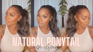 3 Simple amp Easy Ponytail Clipin Hairstyles  Knappy Hair Extensions [upl. by Enedan]