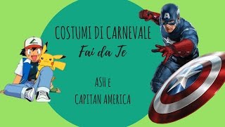 Costumi di Carnevale Fai da te  DIY capitan america e ash [upl. by Doralynn]