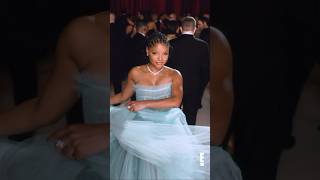 Halle Bailey oscars hallebailey livefrome glambot bts [upl. by Barvick]