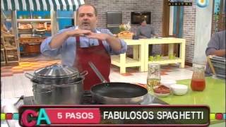 Fideos al morrón con salsa de tomates Parte 2 [upl. by Ahsetel]