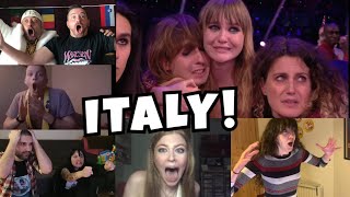 MANESKIN  ITALY  COMPILATION LIVE REACTIONS TELEVOTING EUROVISION 2021 [upl. by Gerhan504]