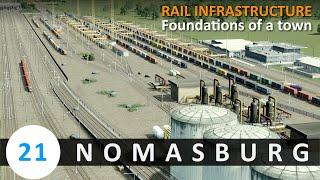 Foundationing a town around RAIL  Cities Skylines Nomasburg 21 [upl. by Wincer]