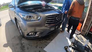 2015 infinity Qx 60 radiator replacement [upl. by Dorman251]