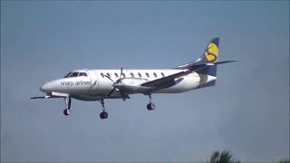 Sharp Airlines Fairchild Metro III Handles Windy Conditions Well  Landing at Gold Coast [upl. by Woolcott476]