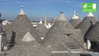 Alberobello Apulien Italien mit Drohne und Gopro in 4K [upl. by Ahsemak]