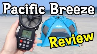 Pacific Breeze Easy Setup Beach Tent Deluxe XL  REVIEW VIDEO [upl. by Nirrep395]