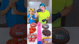 Chocolate foods vs Red color foods ice cream challenge🍨 funny by Ethan Funny Family [upl. by Lindeberg]