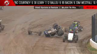 USAC National Sprint Feature Highlights  Eldora Speedway 51218 [upl. by Nyladnek483]